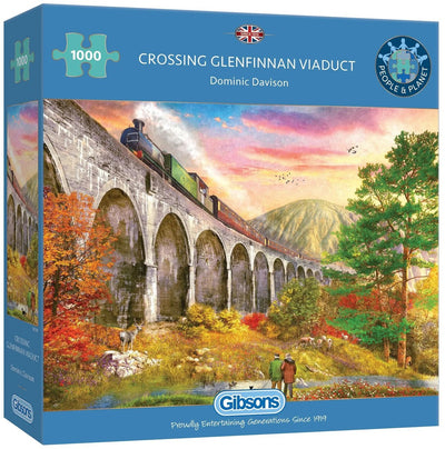Gibsons - crossing glenfinnan viaduct (door dominic davison) - 1000 stukjes 68×49cm (b×h) - legpuzzel voor volwassenen
