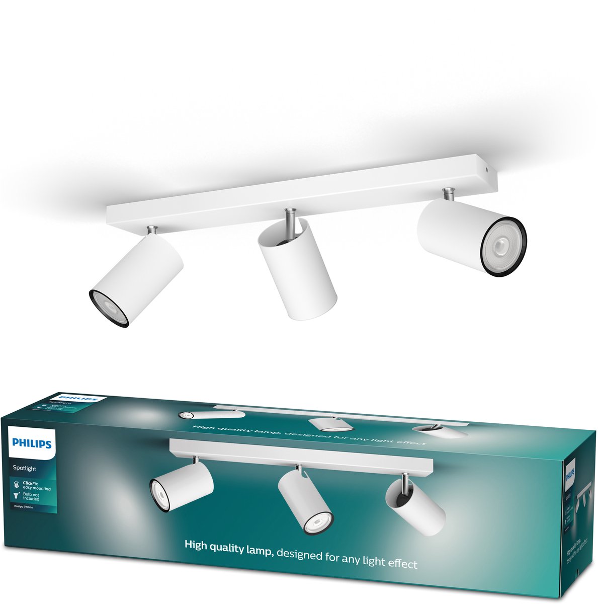 Faretto da superficie Philips LED Philips Kosipo a 3 luci - bianco
