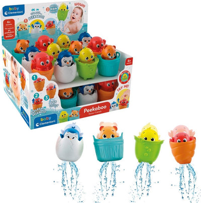 Clementoni baby peek a boo giocattolo da bagno disp.