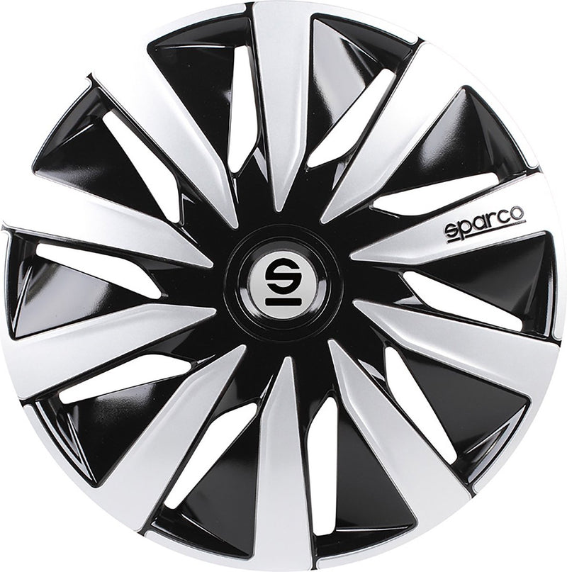 Coprimozzi Sparco lazio 13 pollici nero argento - 4 pezzi