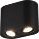 Trio cookie - plafondlamp - zwart mat - excl. 2x gu10 4,9 w - verlichting omhoog en omlaag - niet dimbaar