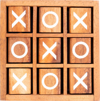 Longfield x.o spin – wooden strategy game – 3 in a row game – tic tac toe variant – classic thinking game – 2 players – angel heart