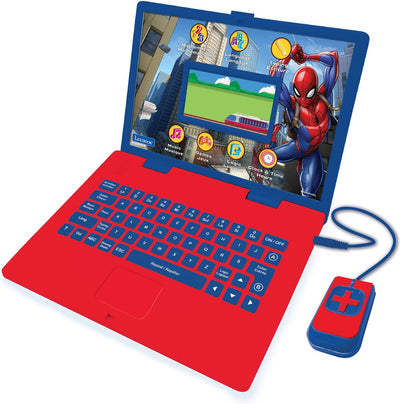 Lexibook ordinateur éducatif couleur spiderman bilingue français et englais
