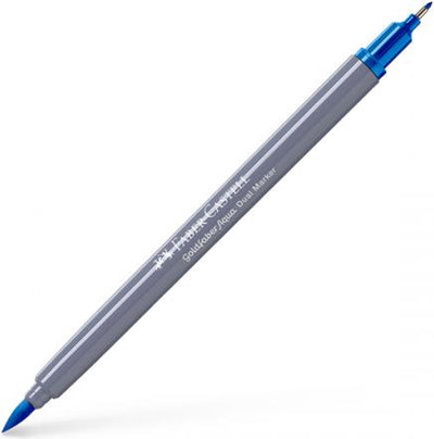 Faber-castell - duo watercolor marker - goldfaber - azure blue 449 - brush 0.6mm - fc-164649