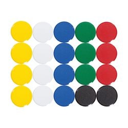 Magneti per lavagna bianca maul 6177199 multicolore, confezione da 20