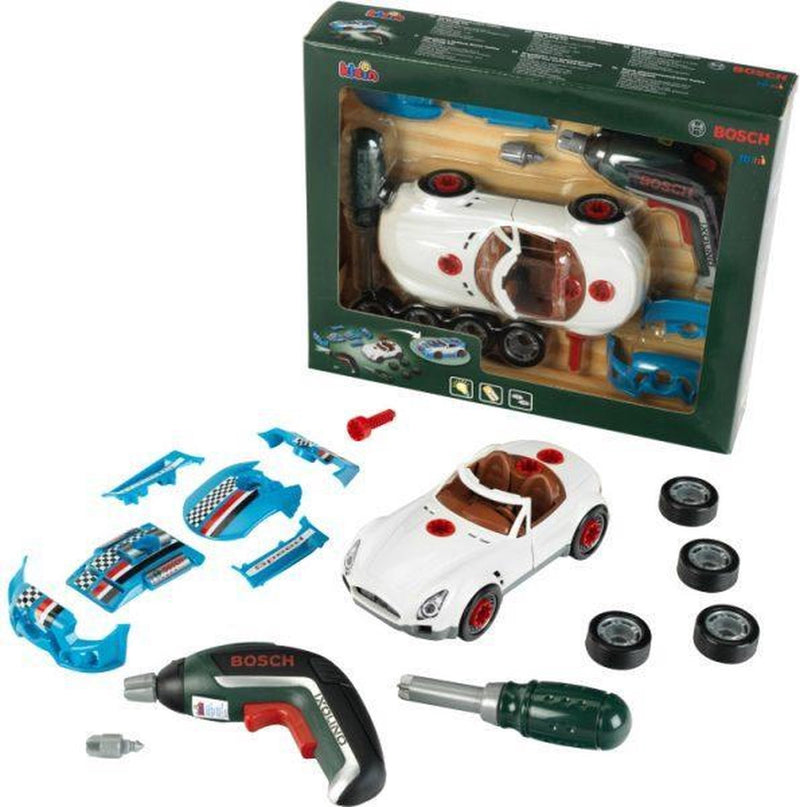 Klein Toys - Set di tuning per mini auto Bosch da 15 pezzi - Macchinina - Attrezzi giocattolo