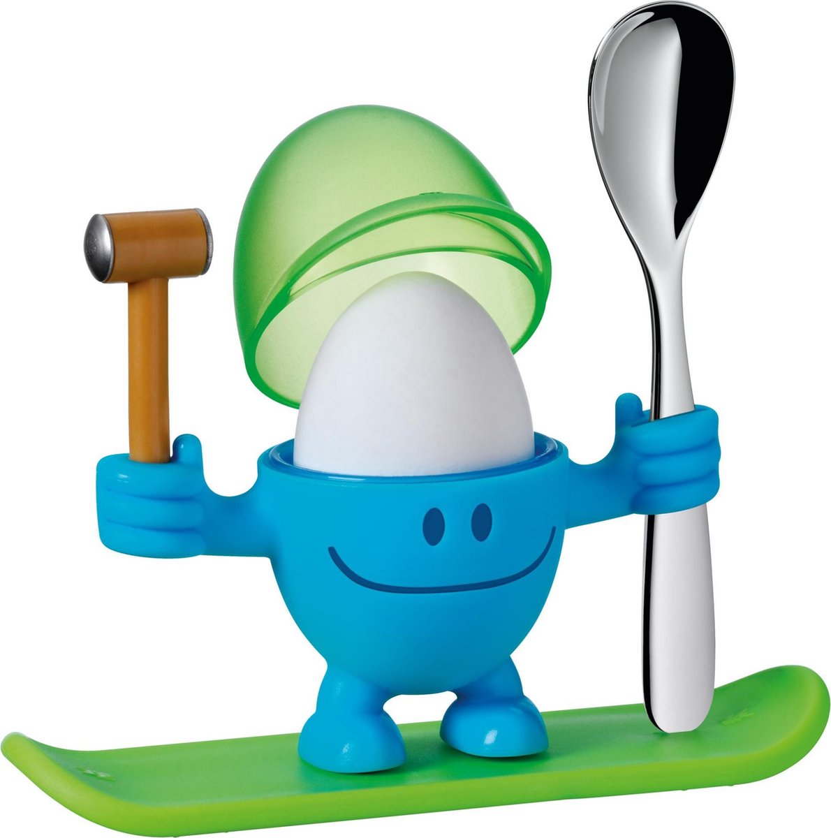 Wmf kids mcegg - eierdopje - blauw groen - inclusief lepel - leuk design - geschikt voor kinderen