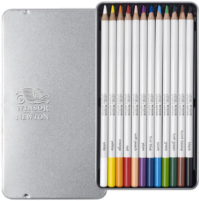 Collezione Winsor Newton Studio 12 matite acquerellabili morbide con nucleo spesso