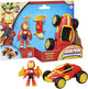 Hasbro marvel iron man y sus increíbles amigos iron racer, figura de acción y vehículo de juguete