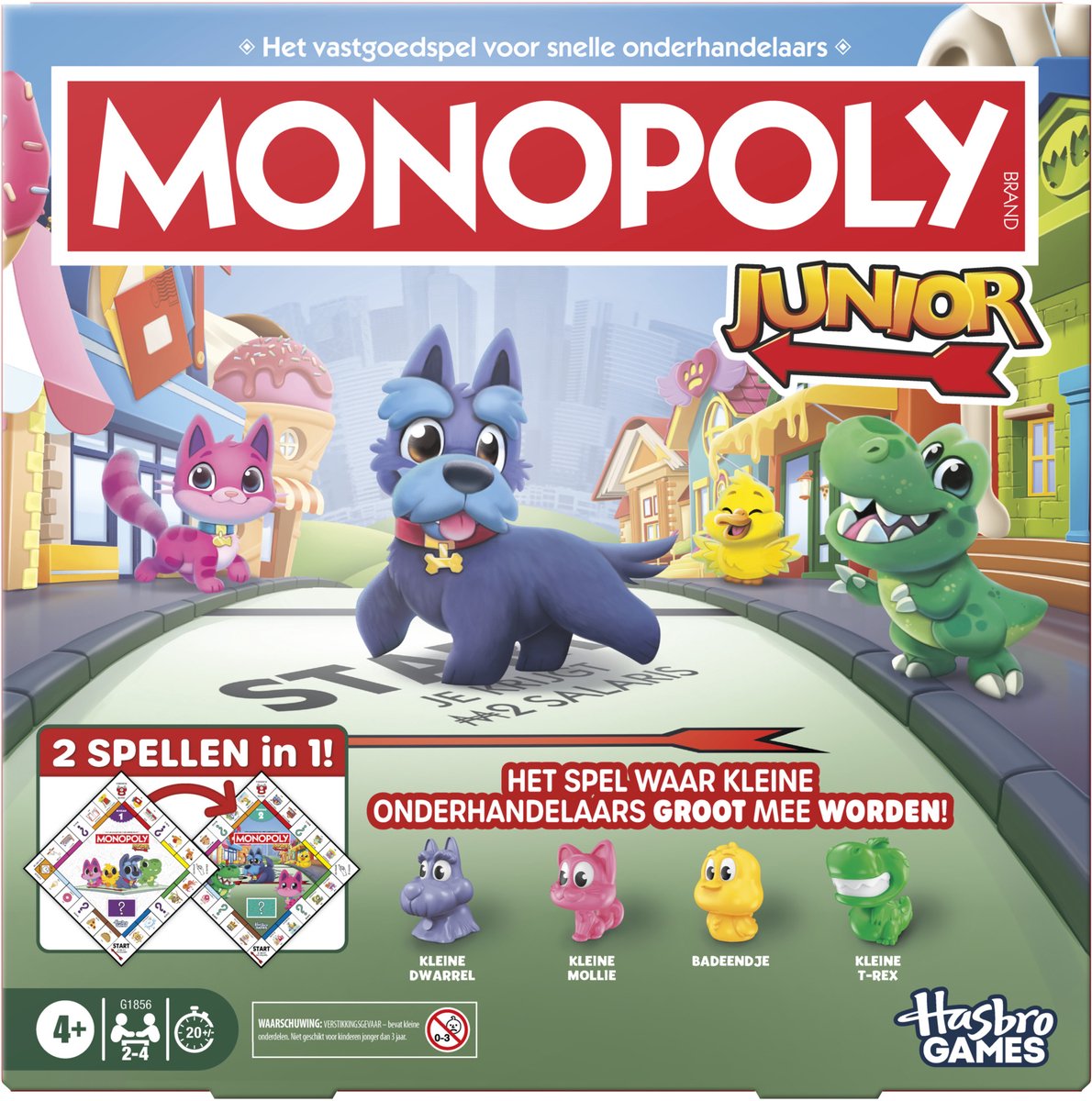 Hasbro Monopoly Junior 2in1 Juego de mesa de simulación económica
