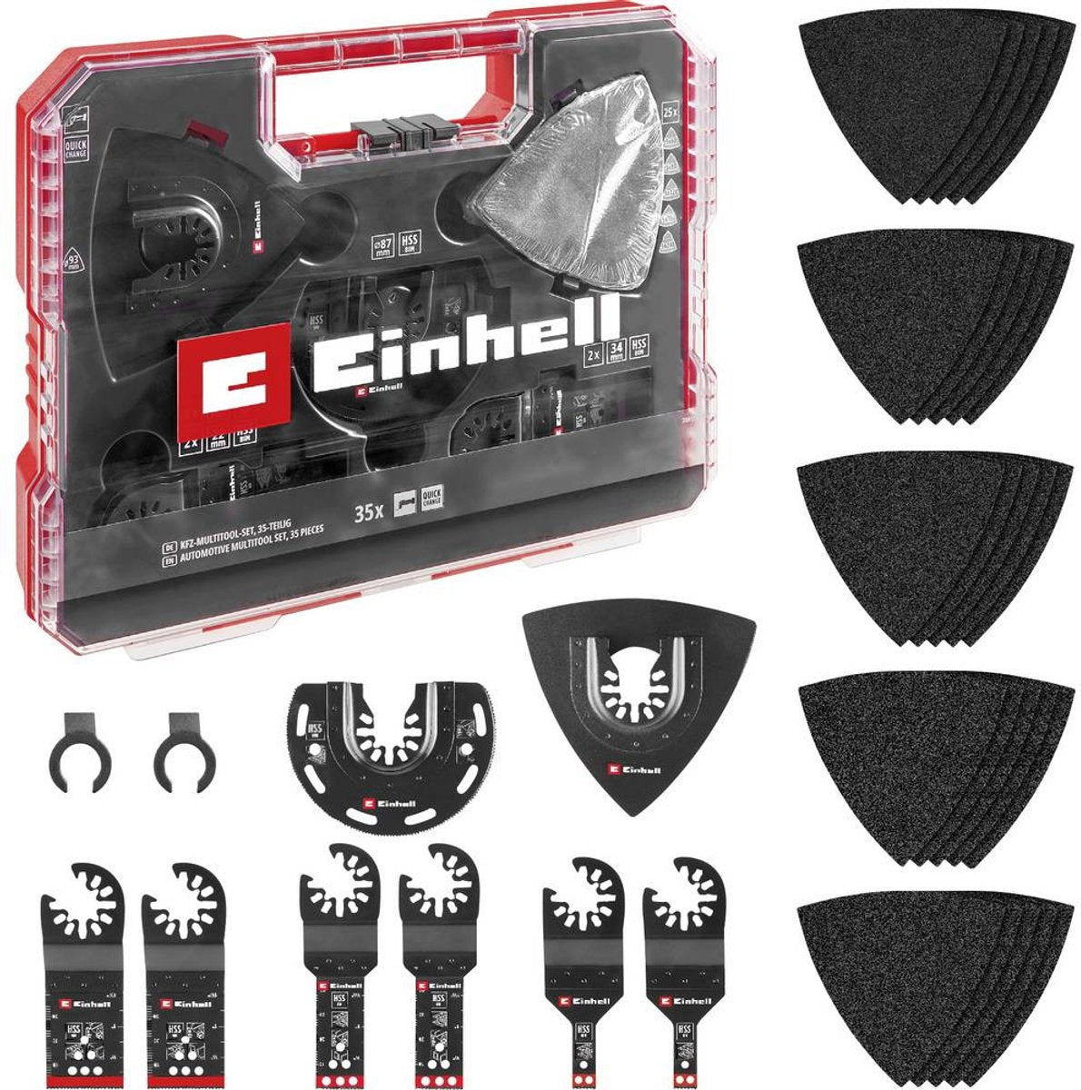 Juego multiherramientas Einhell - 35 piezas - Maletín XLplus