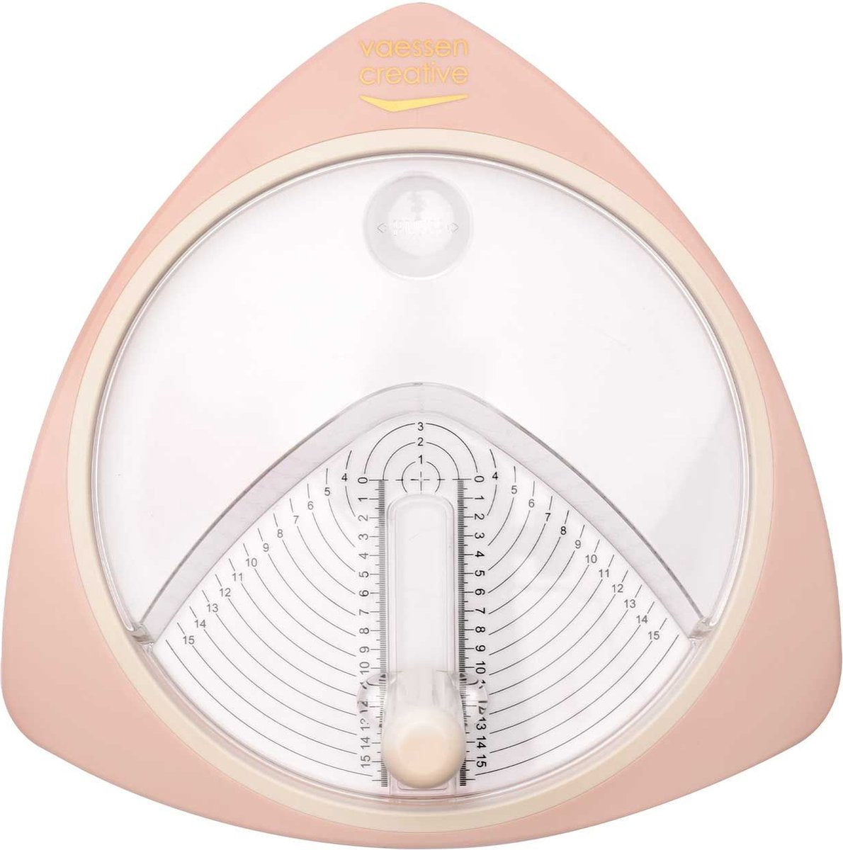 Vaessen creative cirkelsnijder - papiersnijder - verstelbaar - roze - diameter ø 15 cm - incl. 3 reservemesjes