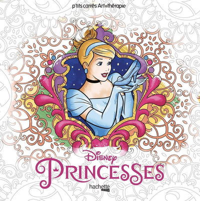 Hachette heroes disney princesses carrés art therapy - coloring book for adults