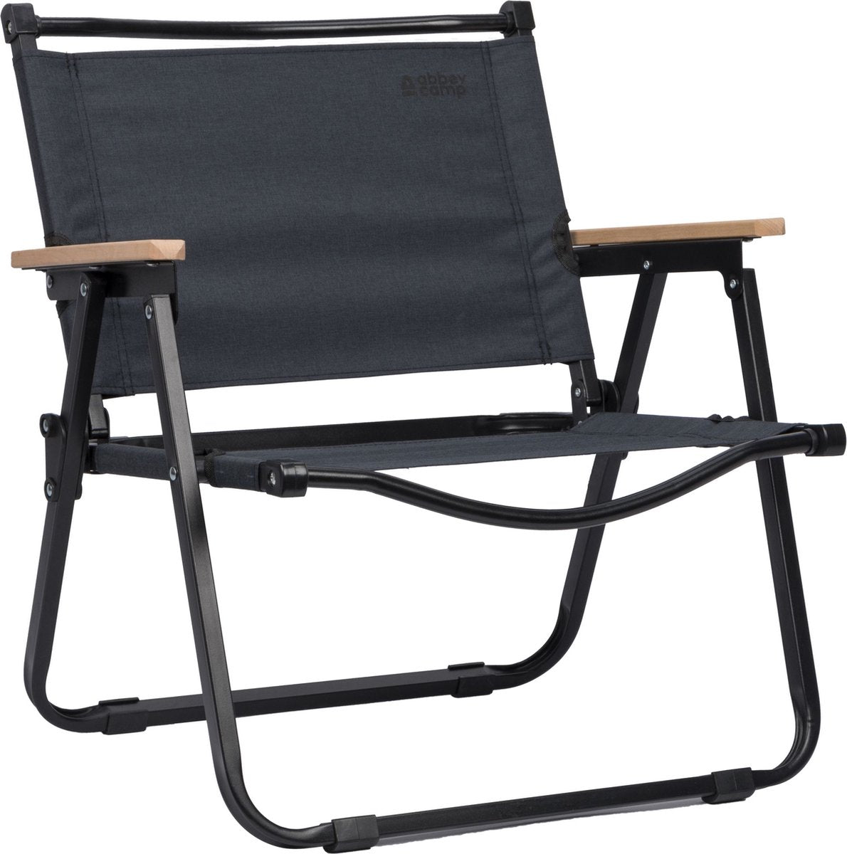 Abbey camp campingstoel opvouwbaar - laag - 54 x 54 x 60 cm - grijs