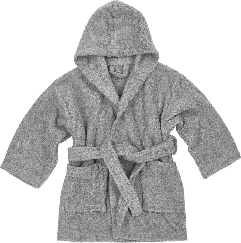 Meyco baby uni badjas - badstof - grey - 98 104