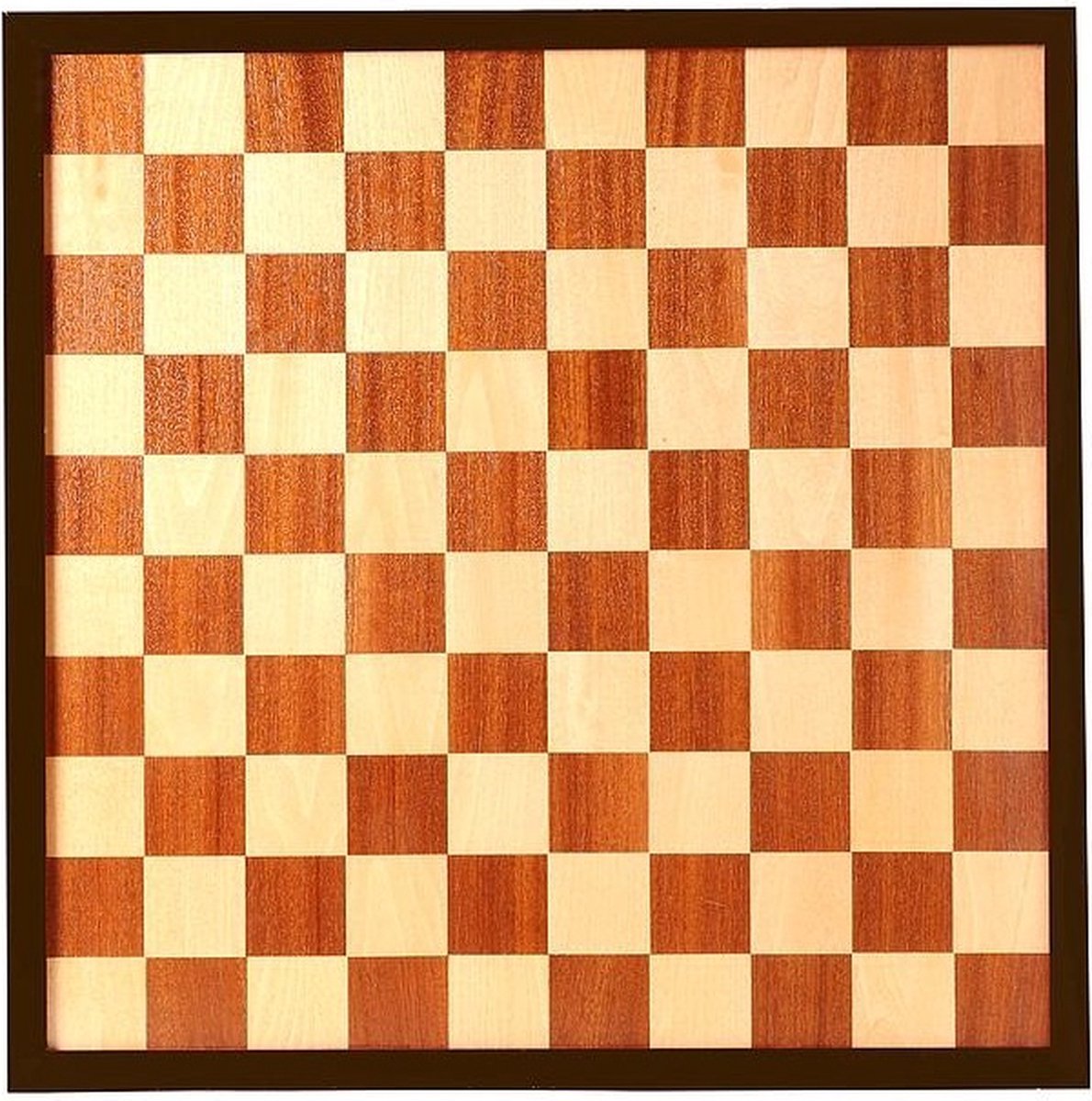 Scacchiera e dama Engelhart in legno intarsiato 47x47 cm – gioco da tavolo bifacciale – scacchiera e dama –