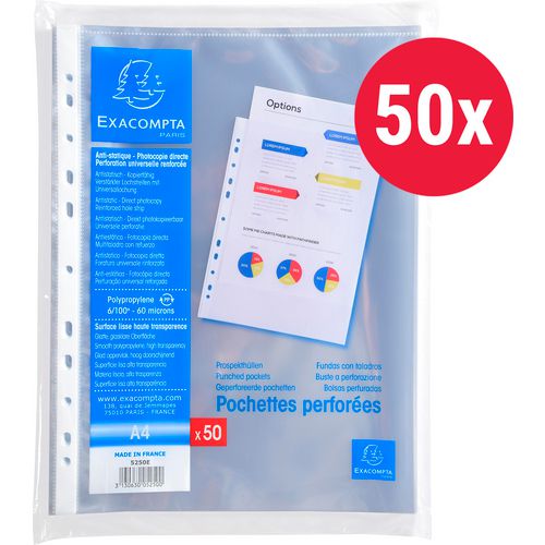 Mostra borse exacompta 5250e polipropilene trasparente a4