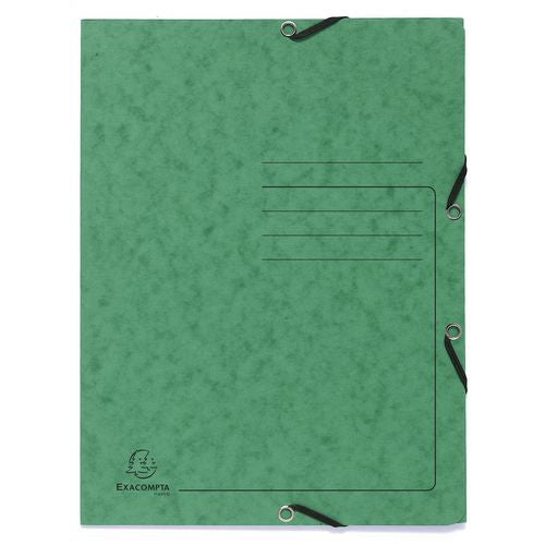 Carpeta 3 solapas exacompta 55403e a4 verde