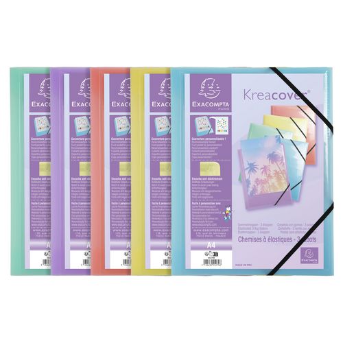 Carpeta de 3 solapas gama de colores exacompta 55279e