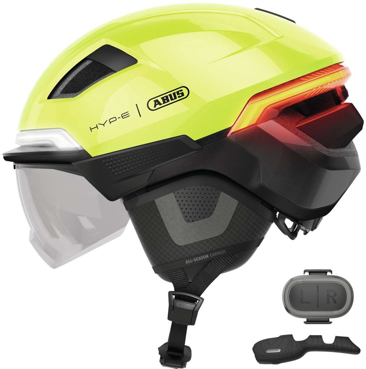 Casco intelligente Abus hyp-e bl.ace segnale giallo s 51-55 cm