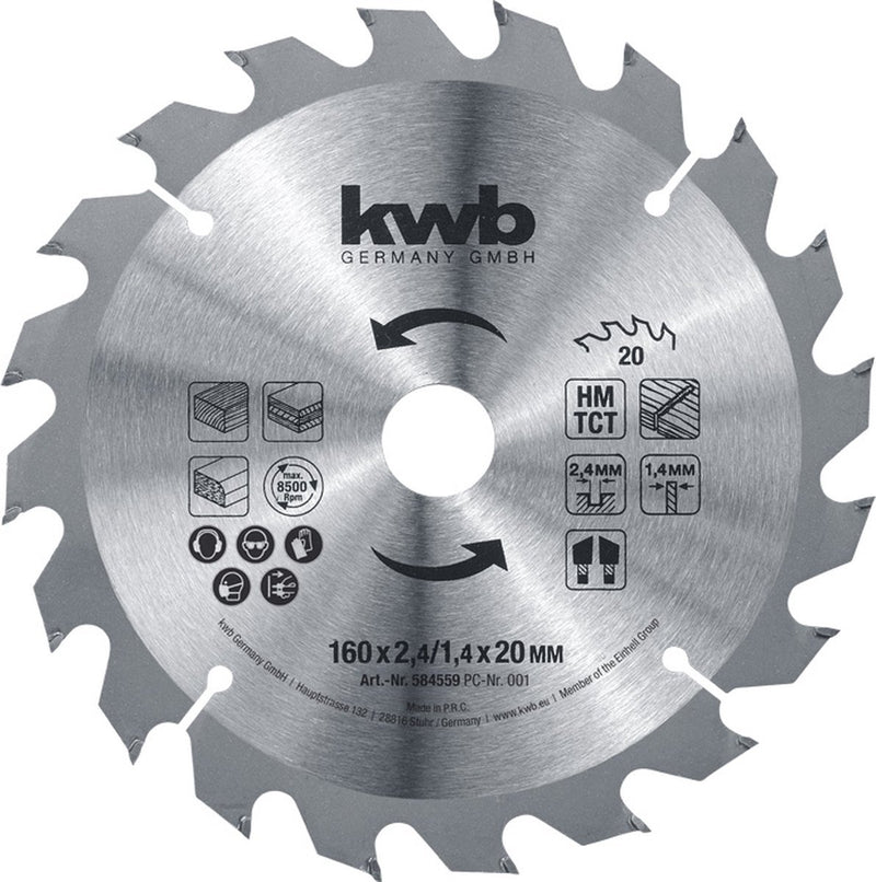 Hoja de sierra circular Kwb hm - 130x16mm - 18t