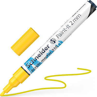 Schneider strumenti di scrittura pennarello acrilico schneider - paint-it 310 - 2 mm - giallo - s-120105