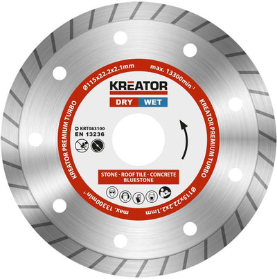 Set dischi diamantati Kreator krt083100 – ø115mm – universale
