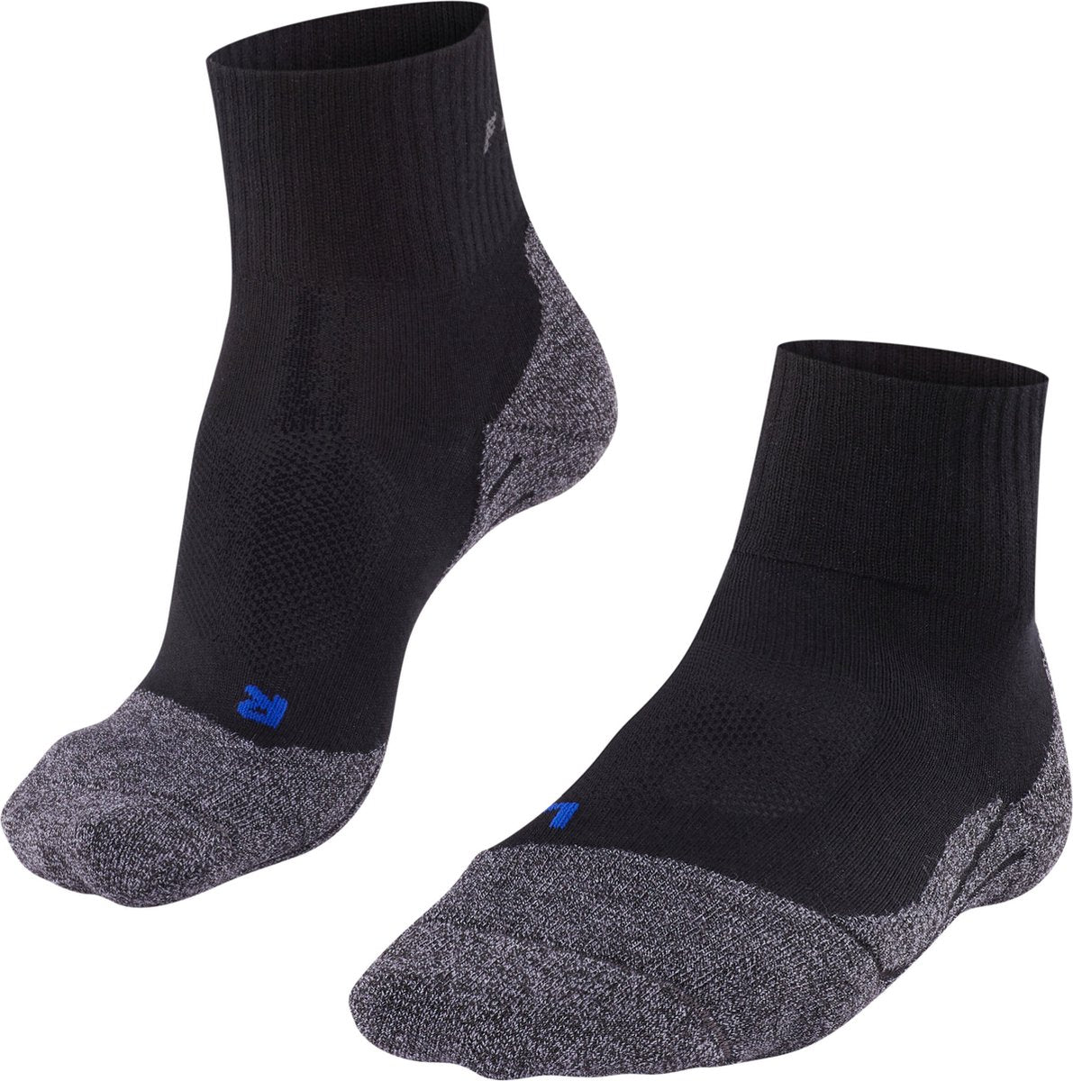 Falke tk2 cool short anti-ampollas grueso material funcional de lyocell calcetines para caminar mujeres negro - talla 39-40