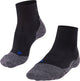 Falke tk2 cool short anti-ampollas grueso material funcional de lyocell calcetines para caminar mujeres negro - talla 39-40