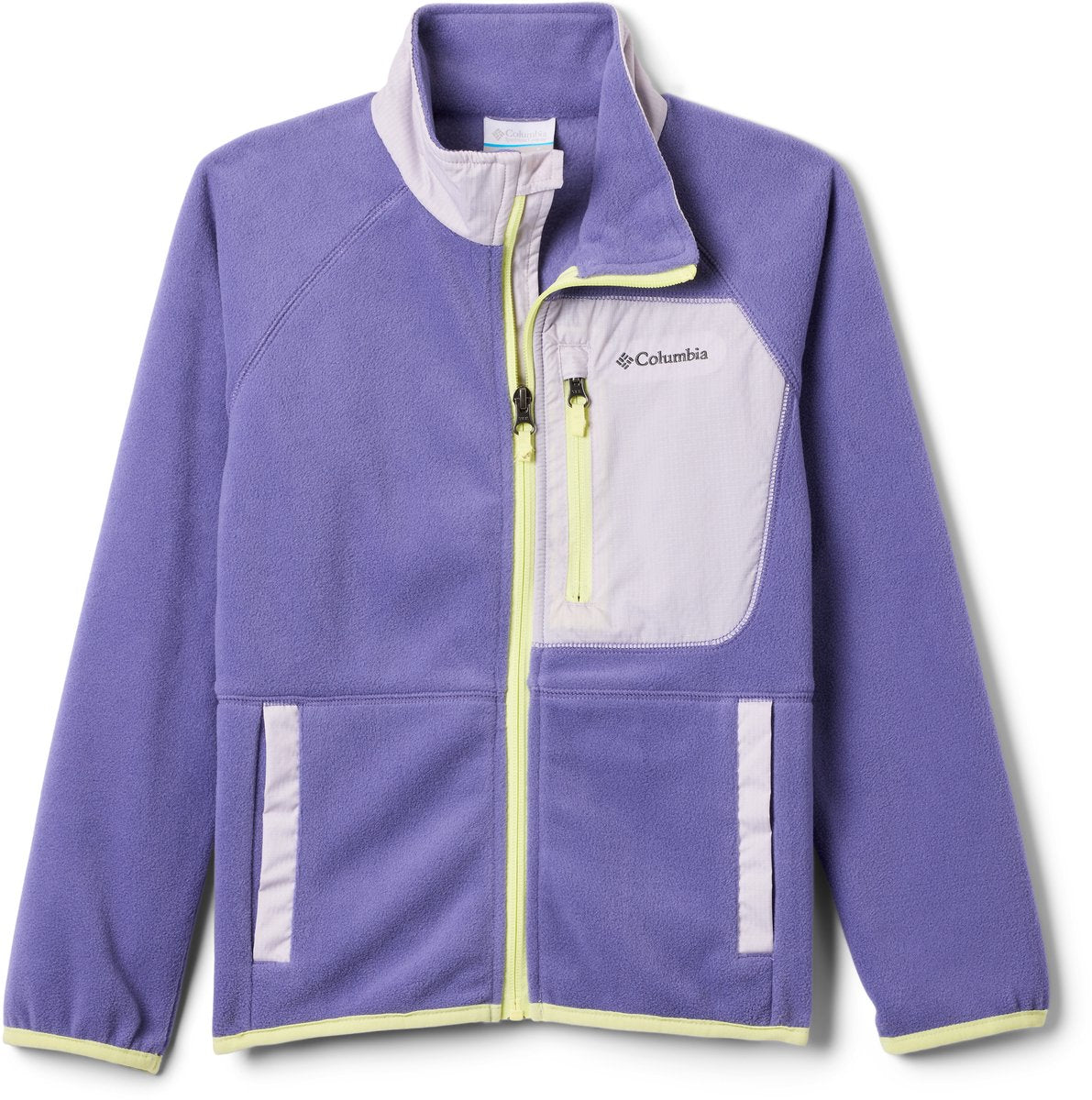 Columbia fast trek™ v full zip kinder outdoortrui - stormwatch, lavender pearl