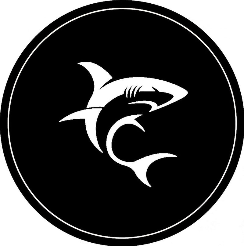 Alfombrilla White Shark Pharaoh para silla gaming - redonda - rojo negro blanco