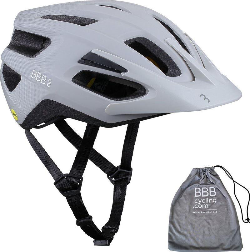 Bbb ciclismo dune mips 2.0 casco de bicicleta adultos - casco mtb casco de bicicleta de carreras con bolsa para casco - casco de ciclismo - casco de bicicleta mujer - casco de bicicleta hombre - gris mate blanco - talla l - bhe-22t