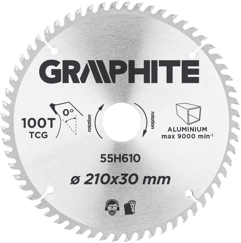 Graphite cirkelzaagblad 205 mm, 80 tands, aluminium