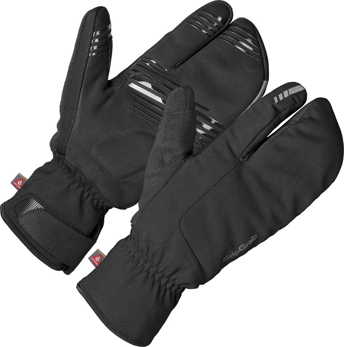 Gripgrab - nordic 2 windproof strenge winter lobster fietshandschoenen - zwart - unisex
