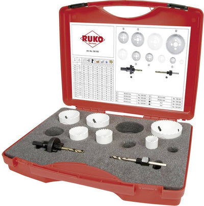 Ruko 126302 set di seghe a tazza 8 pezzi 22 mm, 29 mm, 35 mm, 44 mm, 51 mm, 68 mm cobalto 1 set(i)