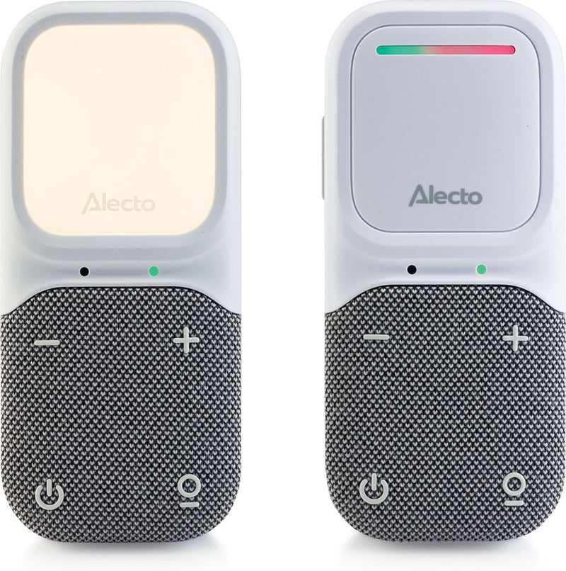 Vigilabebés Alecto - vigilabebés con audio - full eco dect - luz nocturna - tiempo de espera prolongado - dbx135 - blanco gris