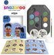Snazaroo 1172191 kit pittura viso subacquea oceanica – pittura viso per bambini – set pittura viso acqua con stencil – 13 pezzi, ipoallergenico