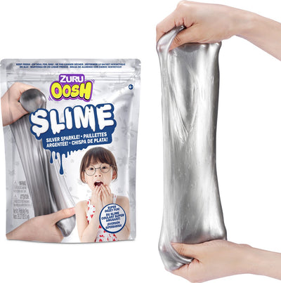 Zuru oosh zuru - oosh - sacchetto di alluminio slime grande - 800 g - argento