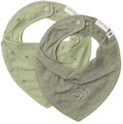 Little Dutch 2-pack bandana bib - green - essentials