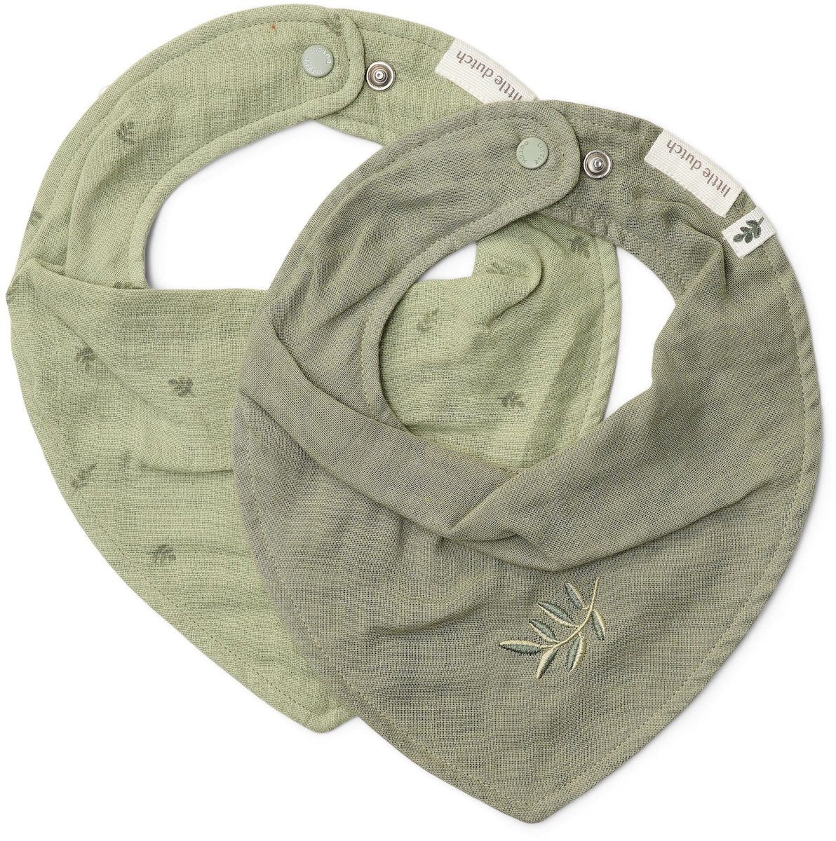 Bavaglino bandana Little Dutch in confezione da 2 - verde - Essentials