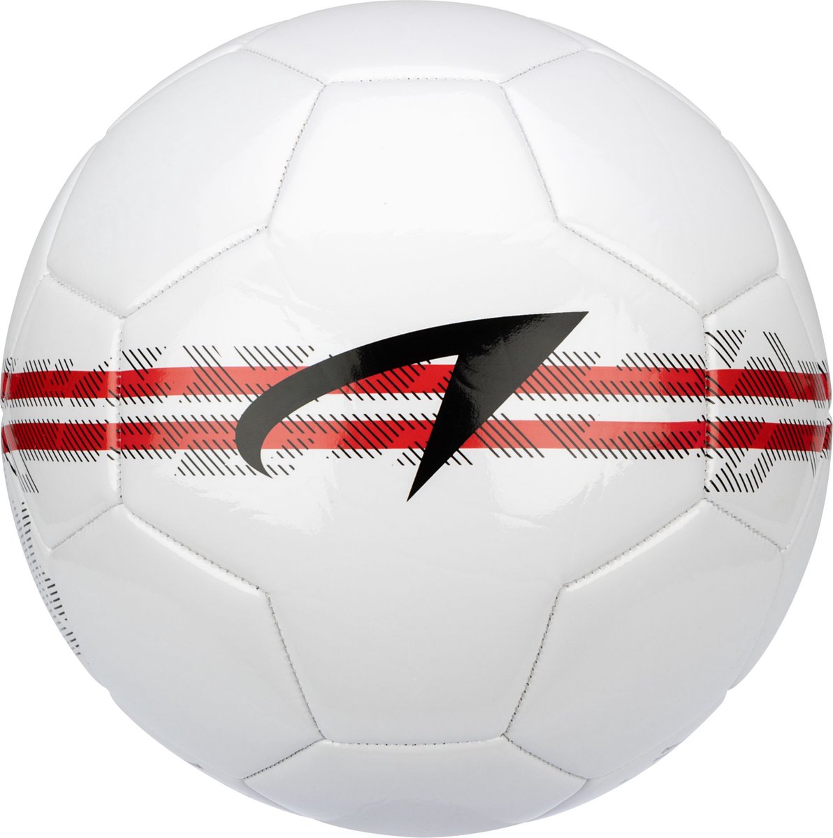 Pallone da calcio Avento - marchio a griglia - bianco rosso - misura 5 - ⌀ ca. 22cm