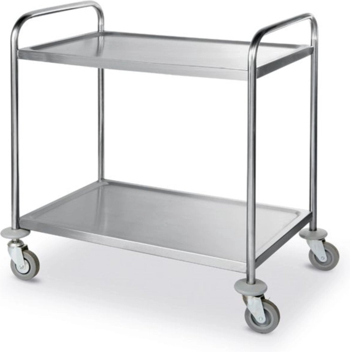 Hendi serveerwagen – roestvast staal – geluiddempend – 2 bladen – 905x585x945 mm