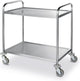 Hendi serveerwagen – roestvast staal – geluiddempend – 2 bladen – 905x585x945 mm