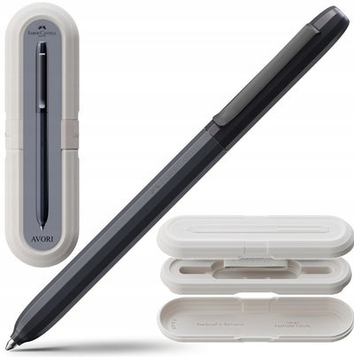 Bolígrafo Faber-Castell avori azul xb: regalo elegante con material reciclado