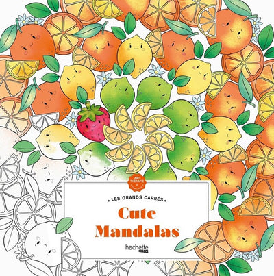 Hachette heroes les grands carrés cute mandalas - - coloring book for adults