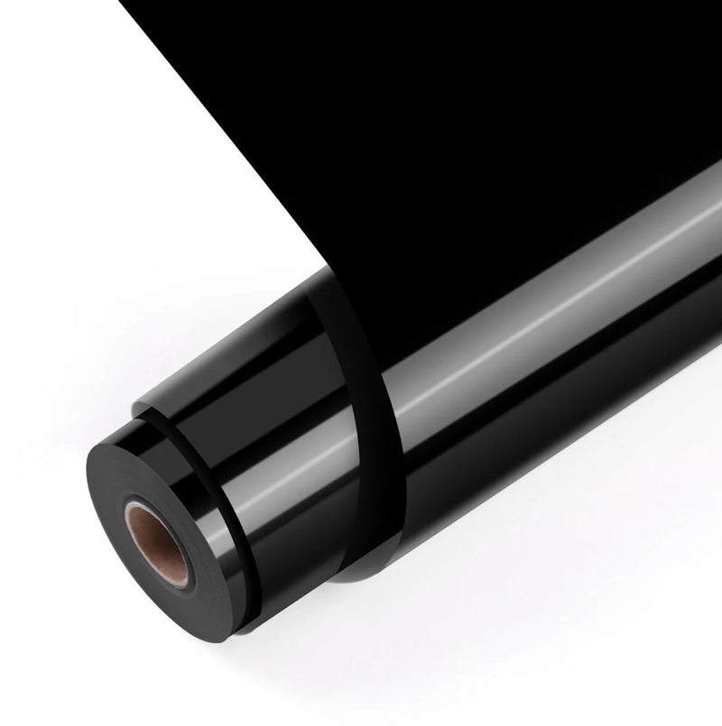 Vinile termoadesivo Loklik - vinile termotrasferibile - personalizza abbigliamento e tessuti - vinile termotrasferibile basic 12 m - nero - 30,5 x 1200 cm
