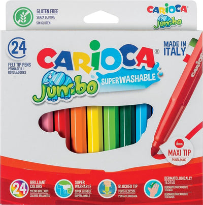 Carioca felt-tip pen jumbo maxi assorted 24 pcs | set of 24 pieces