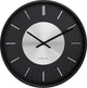 Nexttime retro ii – orologio da parete – 25 cm – metallo – nero argento – silenzioso