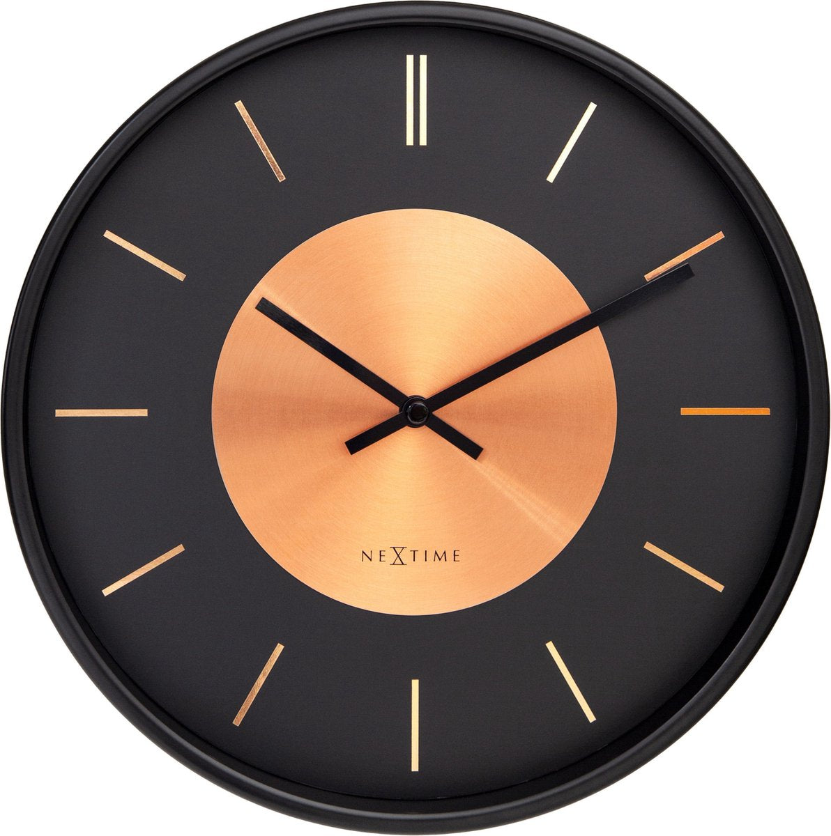 Nextime Nextime NE-3535CO Reloj de pared retro II 25 cm de cobre negro de metal