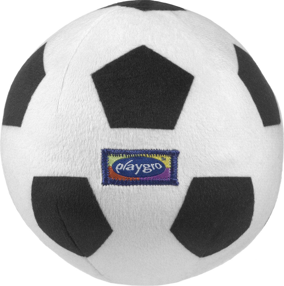 Playgro baby plush football - my first ball - baby ball - baby toy - football baby - soft baby ball - rattle baby - baby ball - baby toy - educational baby toys - rattle - black and white - bell - 13cm